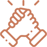 hands clasps together, highlighting the support of coaching